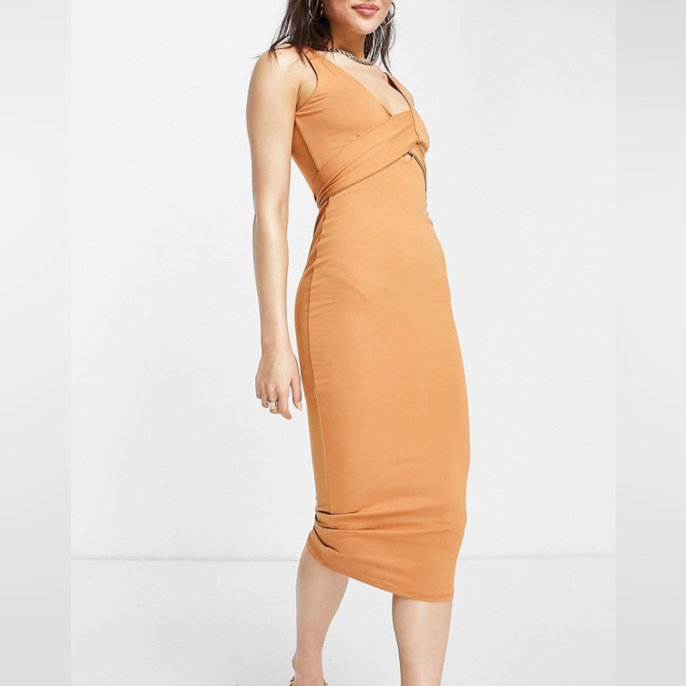 Asos orange midi